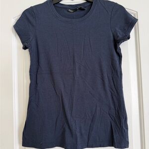 Tahari Navy Short Sleeve Women's Tee
